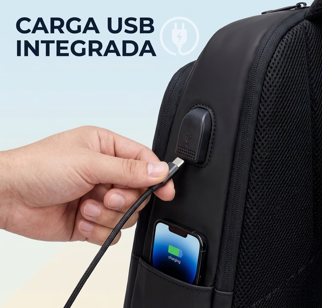 Mochila Bandolera Névora: Estilo Urbano, Seguridad y Carga USB.