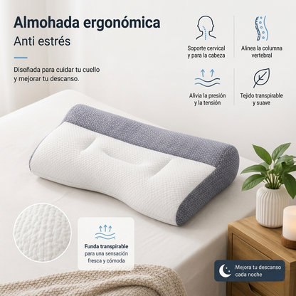 Névora™ Almohada Cervical Ergonómica Anti-Estrés
