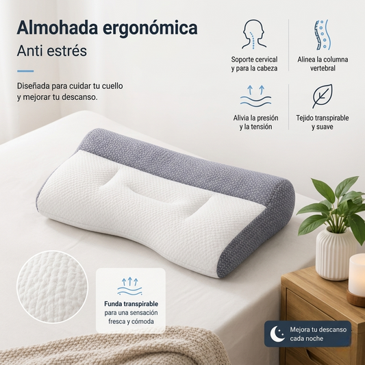 Névora™ Almohada Cervical Ergonómica Anti-Estrés