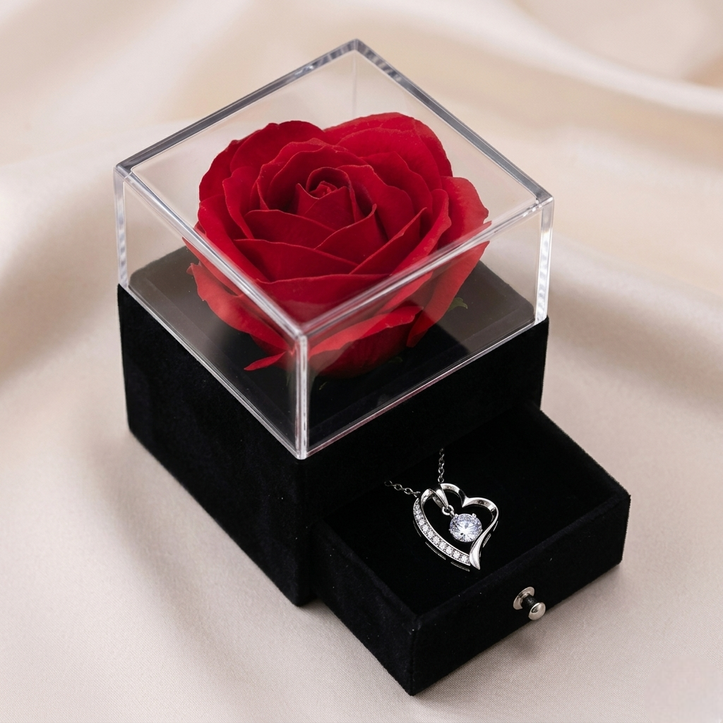 Pack Luxury: Rosa Eterna + Colgante Sorpresa a elegir
